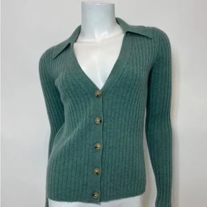 Lazana Cashmere Cardigan in Sage
